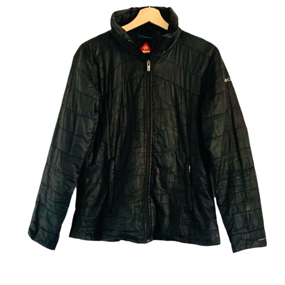 Columbia Omni Heat Quilted Jacket Coat in Black Size Small